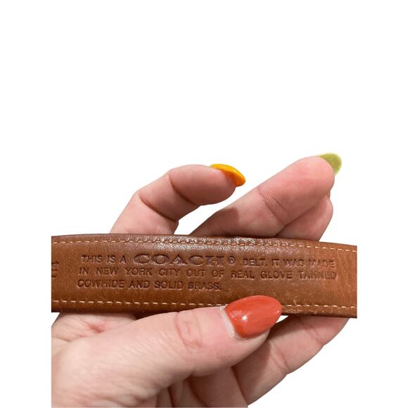 Vintage Coach Women\'s Brown Leather Quiet Luxury Belt 26IN/65CM main image 9